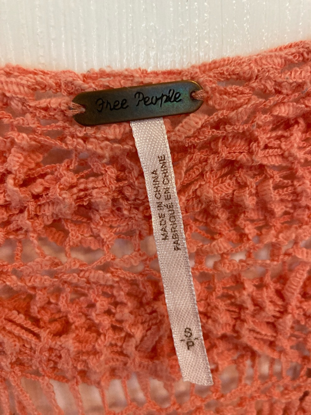 Free People Coral Open-Knit Top - Picture 2 of 7